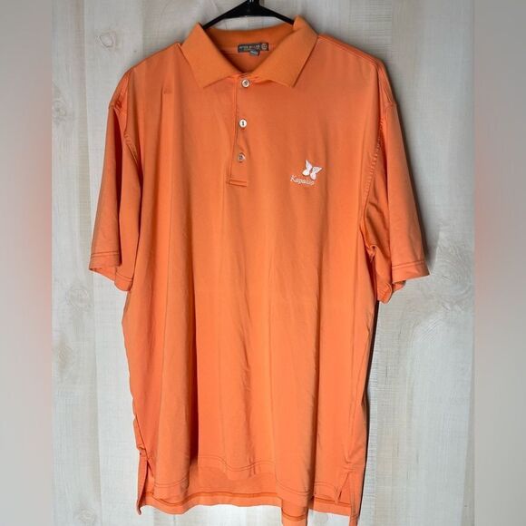 Peter‎ Millar Southern Comfort orange short sleeve polo, size large - Picture 1 of 9